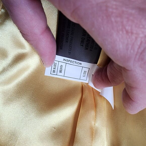 Flawless Yellow Leather Wilsons Maxima jacket coat M such a fun color - Picture 10 of 15